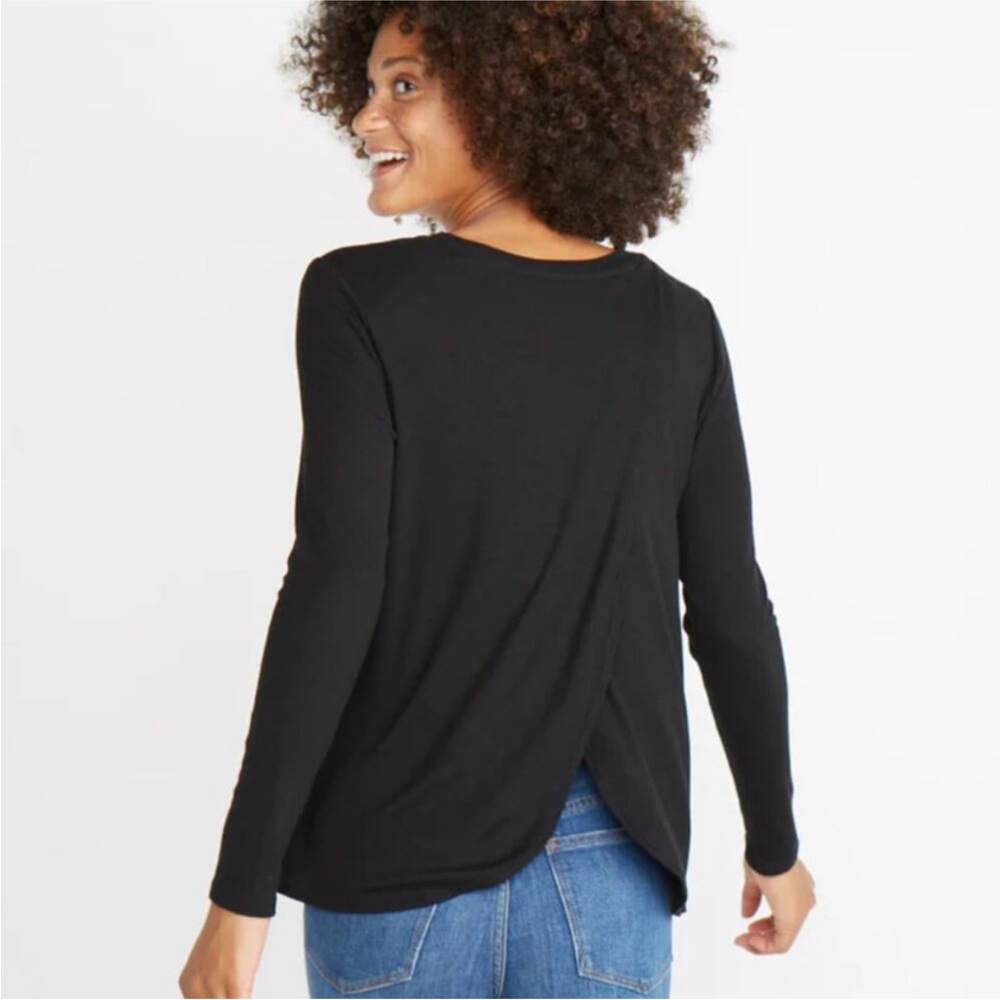 Marine Layer Tulip Open Back Ribbed Long Sleeve